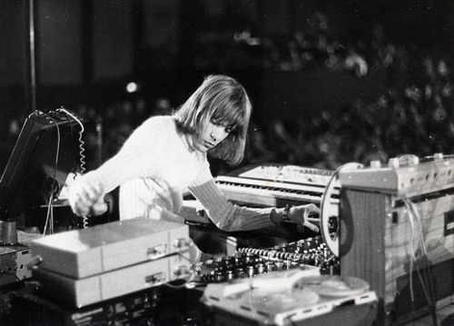 Klaus Schulze playing at the concert